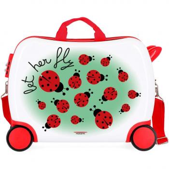 Movom Happy Time Maleta Infantil Multicolor 50x38x20 cms Rígida ABS Cierre combinación 34L 2,3Kgs 4 Ruedas Equipaje de Mano