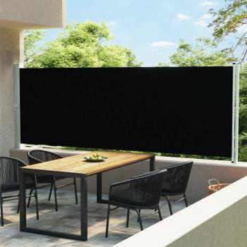 Retractable Side Awning for Patio 600x160 cm Black