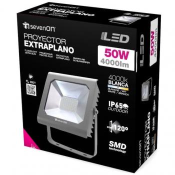 Proyector LED Gris 50W 4000lm 4000K IP65