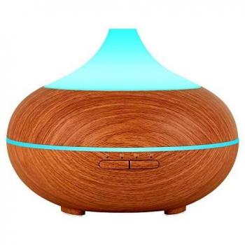 Humidificador ultrasónico con lámpara de aroma 500 ml color marrón claro