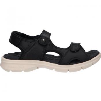 Sandalia Panama Jack Salton de Cuero Auténtico Kaki y Sandalias de Hombre PANAMA JACK SALTON C33 NAPA GRASS NEGRO- NEGRO