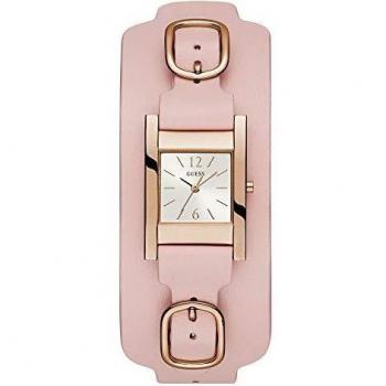 Guess Buckle up Reloj para Mujer Analógico de Cuarzo con Brazalete de Piel de Vaca W1137L4