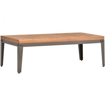 Mesa de jardín de madera maciza de acacia 110x55x36 cm