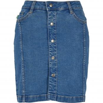 Urban Classics Women's Organic Stretch Denim Mini Skirt with Buttons, Clearblue Washed