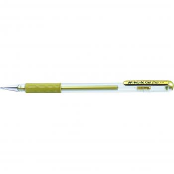 Pentel - Bolígrafo Hybrid Gel Grip en colores metálicos.