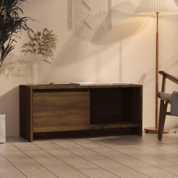 vidaXL Mueble para TV de madera contrachapada color roble marrón 90x35x40 cm, Mueble de salón, Mesa de TV, Mueble televisor