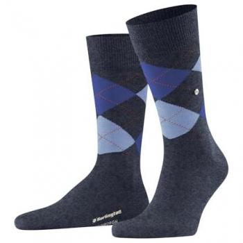 Men's Structured Pattern Sneaker Socks, Size 40-46 - Dark Blue