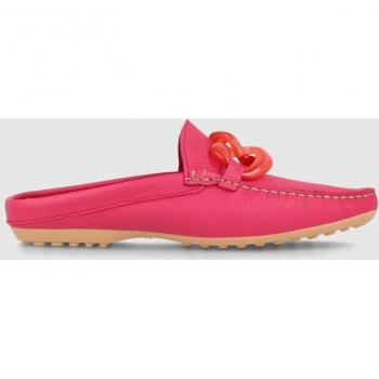 Mules de mujer en piel color fucsia de Lodi