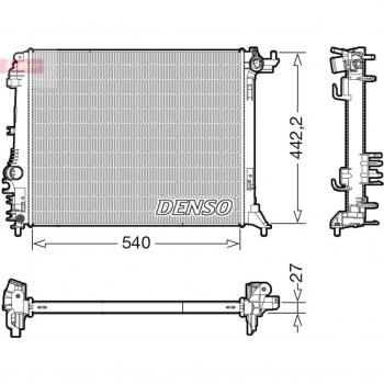 Radiador de refrigeración del motor DENSO DRM23114
