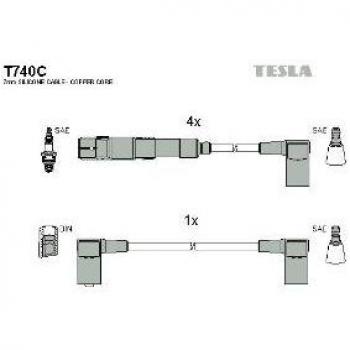 Tesla T740C Juego de cables de encendido