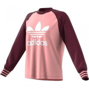 adidas Longsleeve tee Long Sleeved T-Shirt, Mujer, Pink Spirit/Maroon, 42