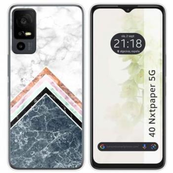 Funda de Silicona para TCL 40 NXTPAPER 5G con Diseño de Mármol 05
