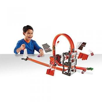 Hot Wheels DWW96 - Track Builder, kit para pista de demolición