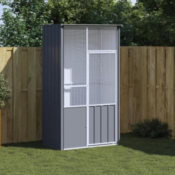 vidaXL Bird Cage Anthracite 115x78x200 cm Galvanised Steel