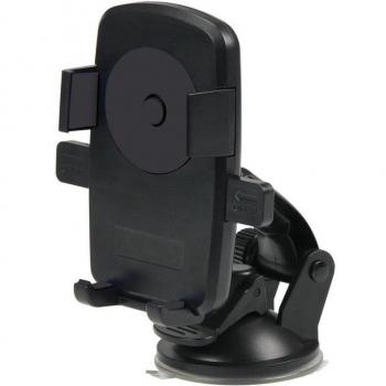 Mobilis 001289 Universal 2in1 Automatic Car Phone Holder with Suction Mount Black