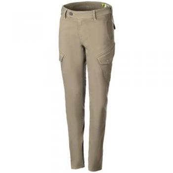 Alpinestars Pantalones de Moto Mujer Caliber Tech Riding Verde Militar, pantalones textiles para damas, ajuste slim fit, color verde