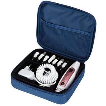 Jata PS1042B Set de Manicura y Pedicura Profesional con Motor Bidireccional 13 Velocidades Luz Integrada con Bolsa Neceser Accesorios Profesionales Incluidos
