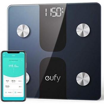 eufy Smart Scale C1 con Bluetooth, báscula de baño digital inalámbrica con medición de grasa corporal, 12 mediciones, peso/grasa corporal/IMC, análisis de composición corporal
