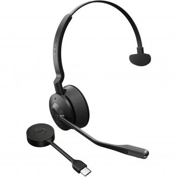 Jabra Engage 55 - Auriculares Inalámbricos de Diadema para Oficina/Centro de Llamadas con Bluetooth y Base de Carga