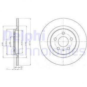 Disco de freno DELPHI BG3741