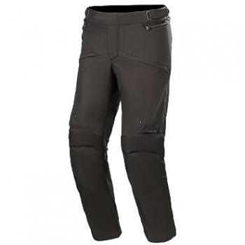 Pantalones de Moto Alpinestars Road Pro Gore-Tex® Negros, textiles, impermeables, transpirables, con protección en rodillas y caderas, ajuste regulable en cintura