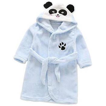 Niños con Capucha Franela Albornoz Invierno Tiger Panda Pijamas y Batas Ropa de Dormir para Niños y Niñas de 3 a 8 Años