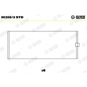 Glyco H1310/3 STD Cojinete de cigüeñal