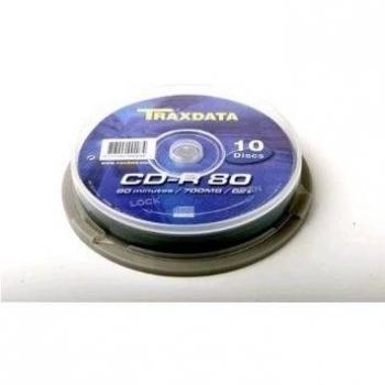 Traxdata CD-R 52x 10pk - CD-RW vírgenes