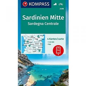 Mapa Excursionista y Topográfico de Cerdeña Central - Set de 4 Mapas 1:50.000 con Acceso Offline en la App KOMPASS