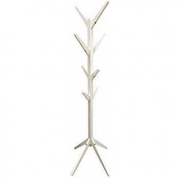 Perchero de Pie Moderno Blanco 178 cm en Madera con Diseño de Árbol