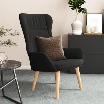 Sillón de relax de tela en color negro y gris claro, gris oscuro, crema y otros colores, ideal para dormitorio, cómodo y perfecto como silla de ocio o sofá