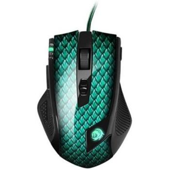 Sharkoon DRAKONIA - Ratón Gaming Láser, 5000 DPI, 11 Botones, Verde