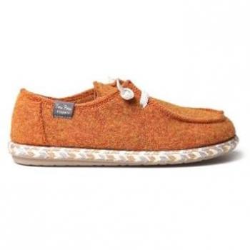 Zapatillas de casa cerradas de mujer Toni Pons de fieltro naranja, modelo Demi-FP, talla 37 EU