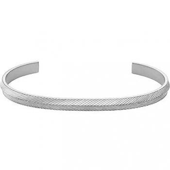 Pulsera de acero inoxidable para hombre Fossil Harlow con textura lineal JF04566040