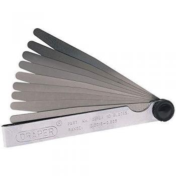 Draper Imperial AF 36174 Juego de medidores de feeler de 0 a 0,05 pulgadas, 100 mm de longitud, 10 unidades