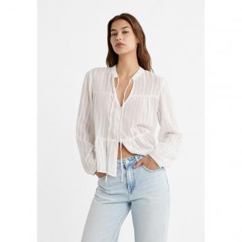 Flowing Boho Blouse White Medium