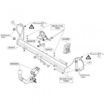 Enganche de remolque BRINK 554500 desmontable para BMW 3 Touring y 4 Gran Coupe
