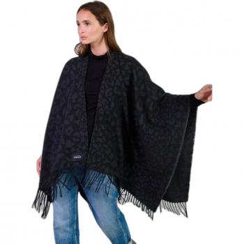 Le Temps des Cerises Carzola Women's Poncho - Black, One Size