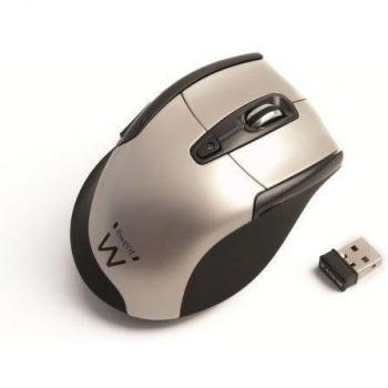 Ewent EW3214 - Ratón inalámbrico, negro y plateado