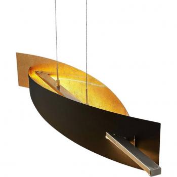 Lámpara colgante LED Marija, lineal, negra, metal, moderna, para salón y comedor, 1 llama