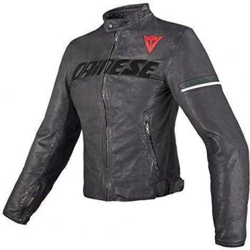 Dainese Archivio Lady Leather Chaqueta para Moto, Negro, 42