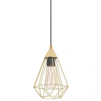 Lámpara Colgante Vintage Tarbes en Latón Cepillado 1xE27 17,5cm