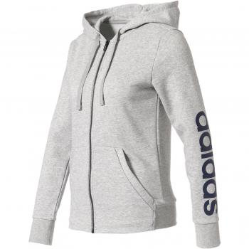 adidas Ess Lin Fz Hd Sudadera, Mujer, Gris