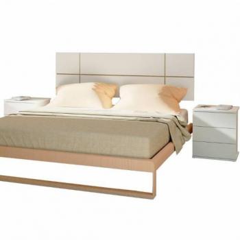 Pack de Dormitorio Cabecero de Cama con Mesitas Nova en Blanco 242 cm