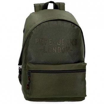Pepe Jeans Bromley Mochila para Portátil 14 Verde 31x42x17,5 cms Poliéster 2.28L