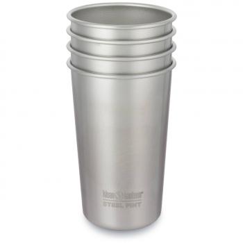 Klean Kanteen Edelstahl Pint 4 Stück - Taza para acampada, talla 0.473 Litros
