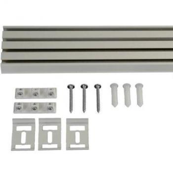 Cortina de ferrocarril 4-para jodernos para cortinas, cortina blanco L 165 cm