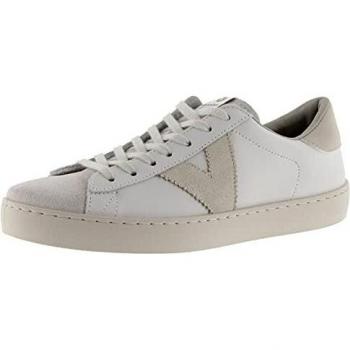 Victoria 1126142 Hielo Talla 36 Zapatillas Unisex Tipo Casco Bajas Blanco con Logotipo y Detalles en Contraste Piel & Serraje