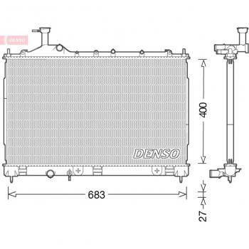 Radiador DENSO DRM45038 para refrigeración de motor