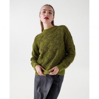 Salsa Jeans - Jersey de mujer de punto con brillo y jacquard de lana y mohair
